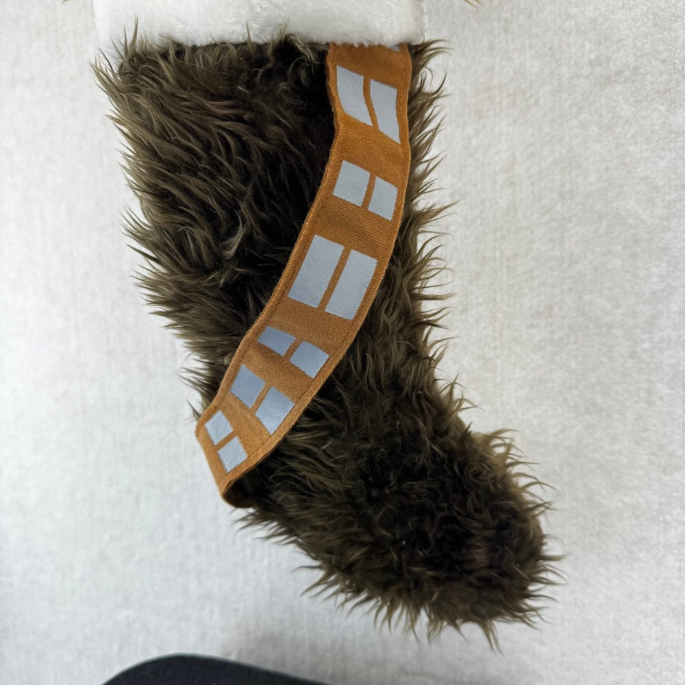 Vtg Star Wars Chewbacca Christmas Stocking Lucasfilm Plush Wookiee Santa Hat 18" - Picture 3 of 10